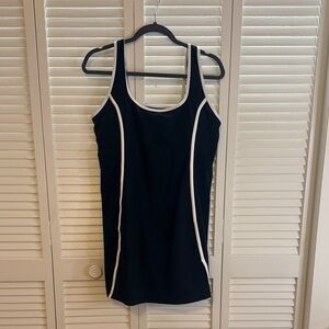 Black and White Sleeveless Dress